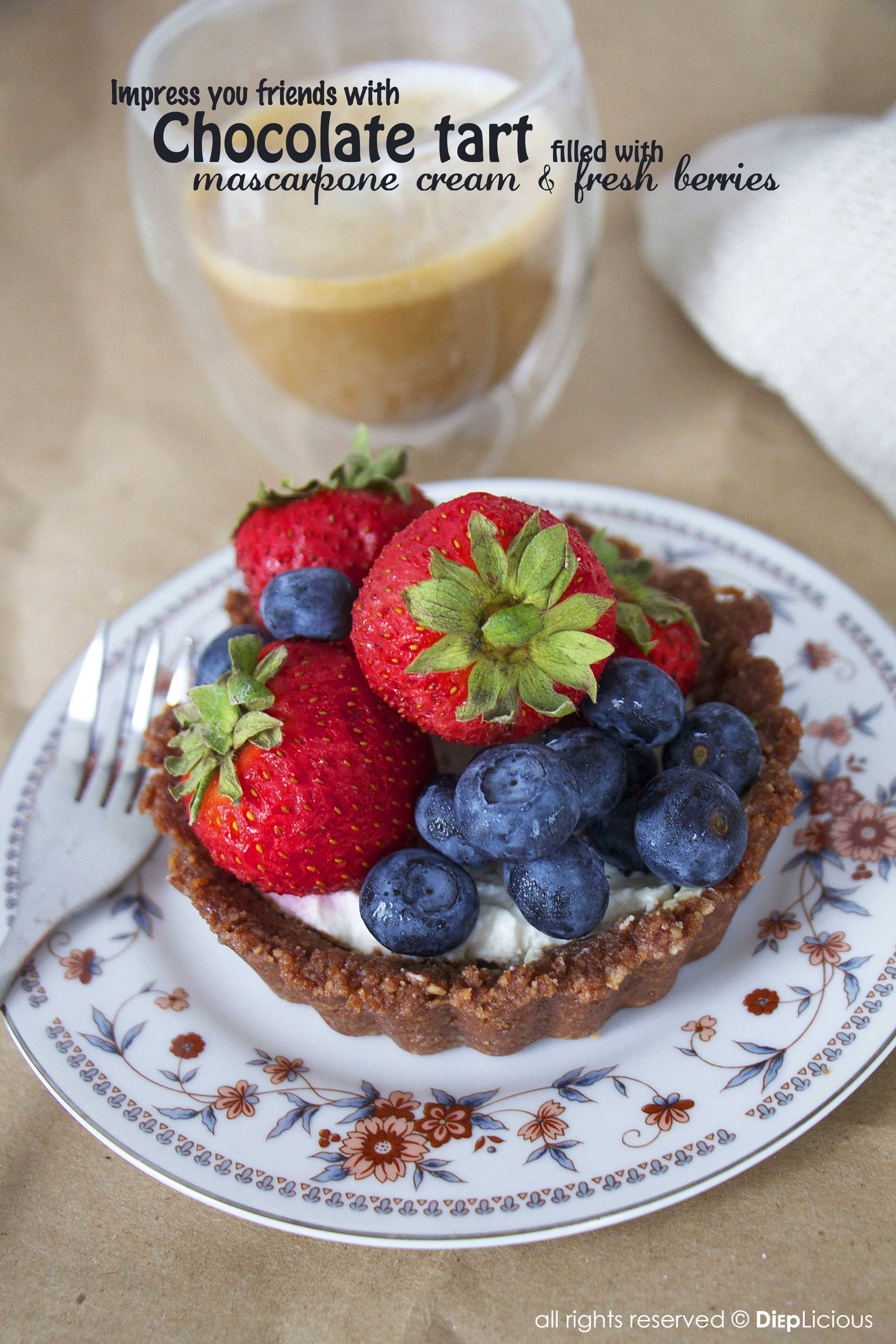 chocoltae tart w mascarpone and berries1